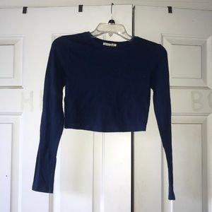 Navy Blue Crop Top